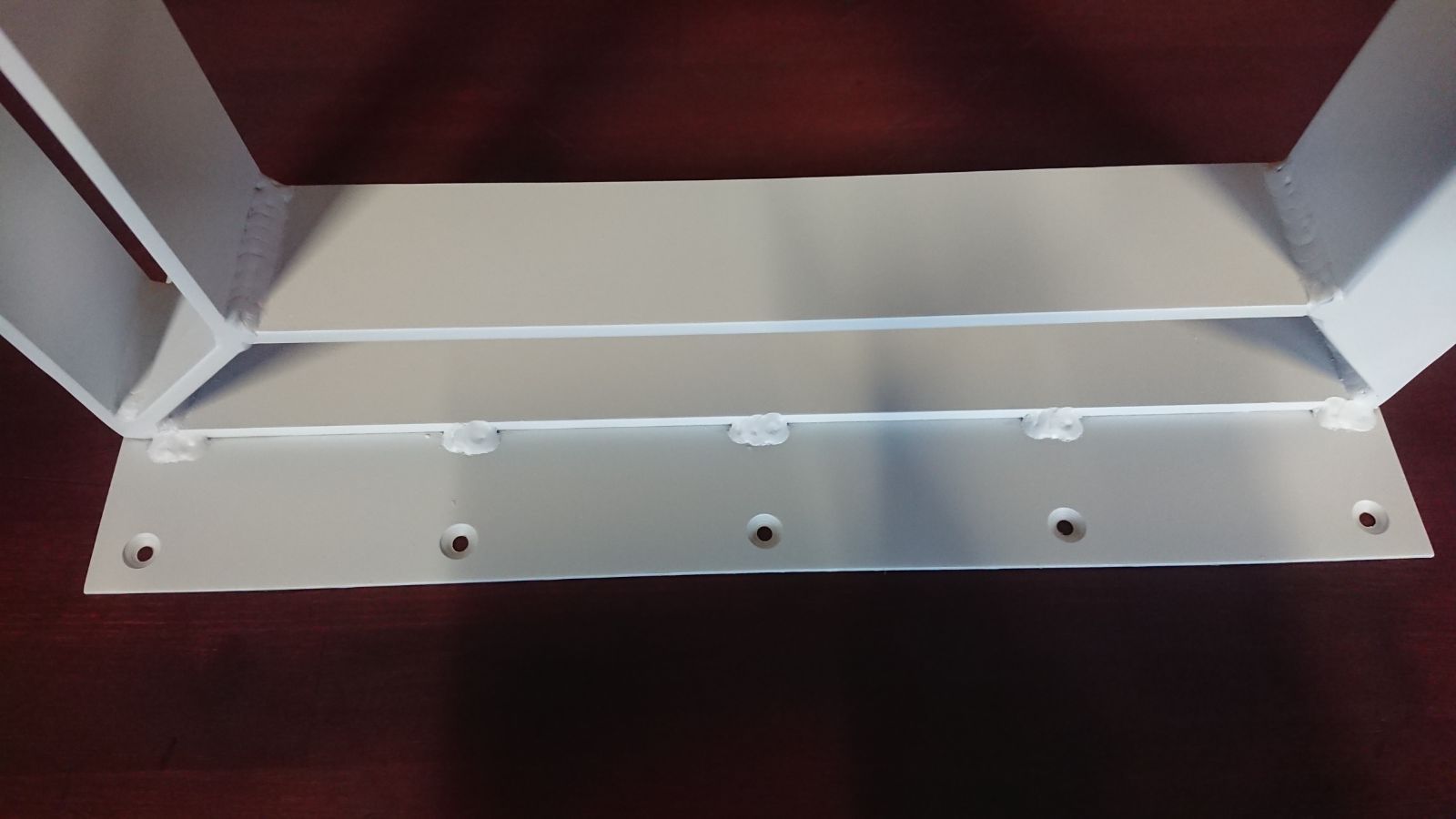 マットホワイトでアイアンな極太＆フラット鉄脚♪ 50×400×650mm