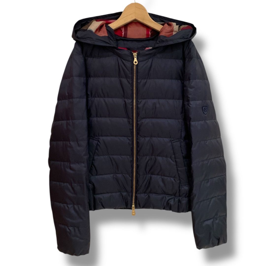 BLUE LABELチェック柄 ダウンジャケット フード付き BLUE LABELチェック柄 ダウンジャケット フード付き バーバリーブルー