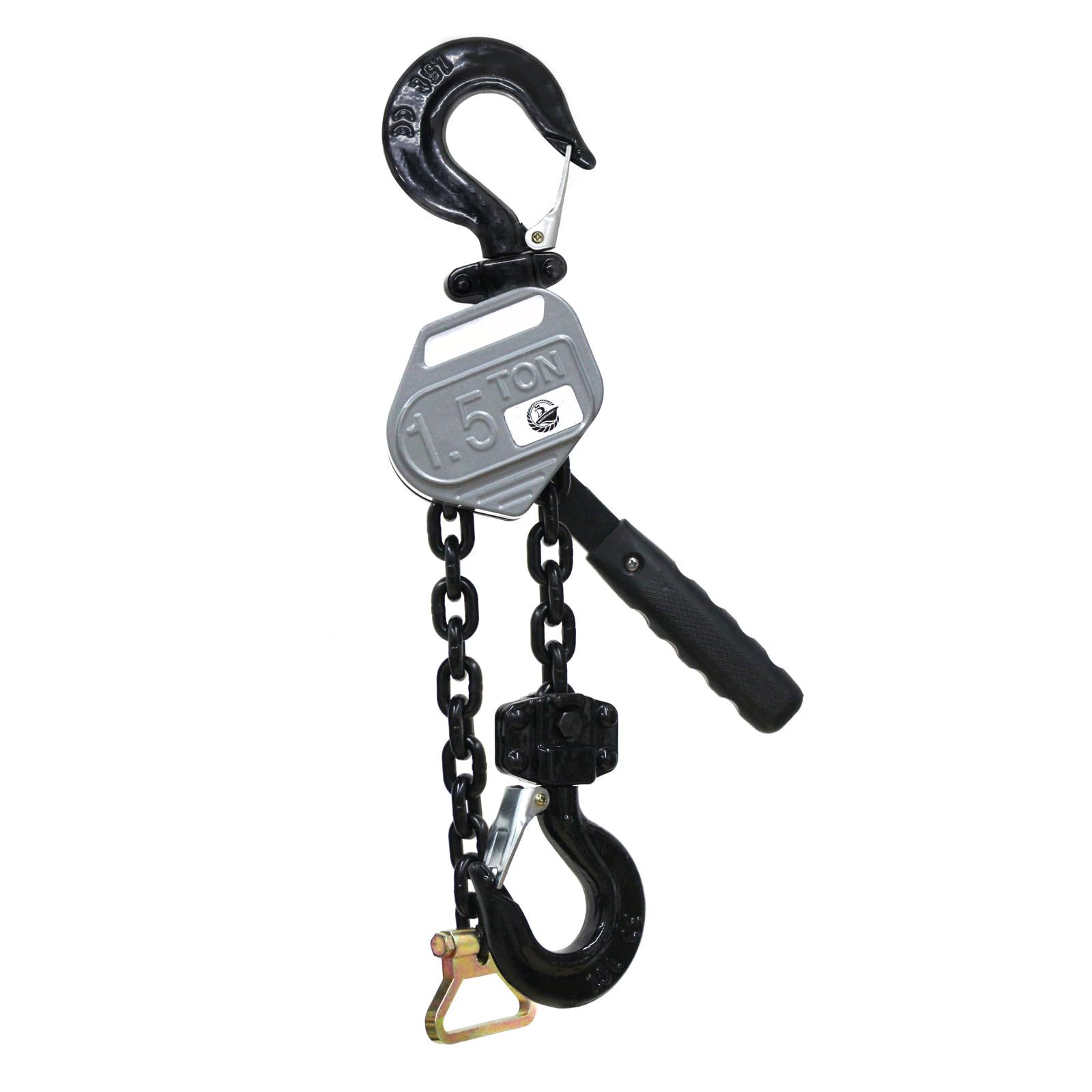 ベストアンサー VM レバーホイスト チェーン 1.5m ローラー チェーンブロック 荷締機 ガッチャ がっちゃ 滑車 ホイスト 固定 工具 軽量化 小型化 1台 1.5t シルバー