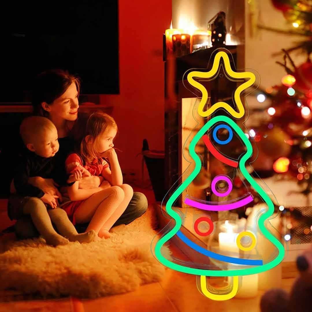 楽天市場】LED ネオンサイン クリスマスツリー USB電源 ネオンライト