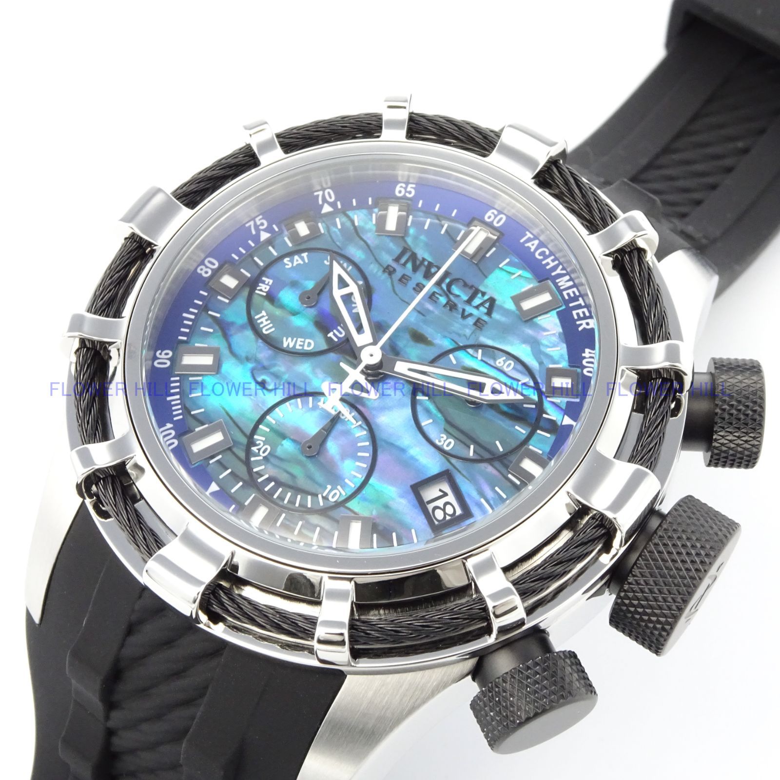 FlowerHillINVICTA 腕時計 メンズ シェル文字盤 BOLT 26195 シリコン