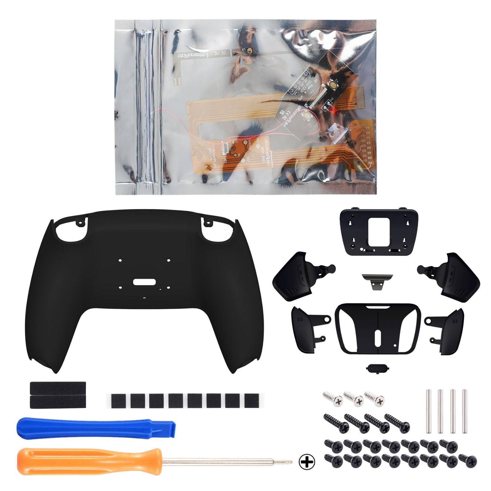 ブラック コントローラーではない。eXtremeRate ps5コントローラー（BDM-030u0026BDM-040）に対応用ピュアカラーABSプラスティック製RISE4背面リマップキット、ps5コントローラー用アップグレードボー