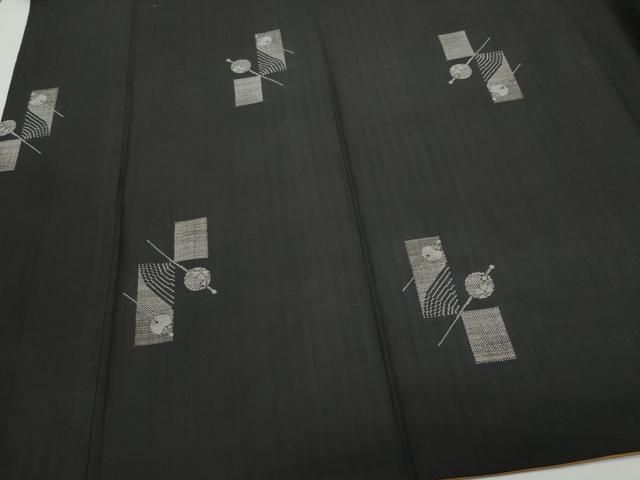 平和屋着物○本場大島紬 9マルキ 泥染め 地空き 泉道雄作 簪 証紙付き