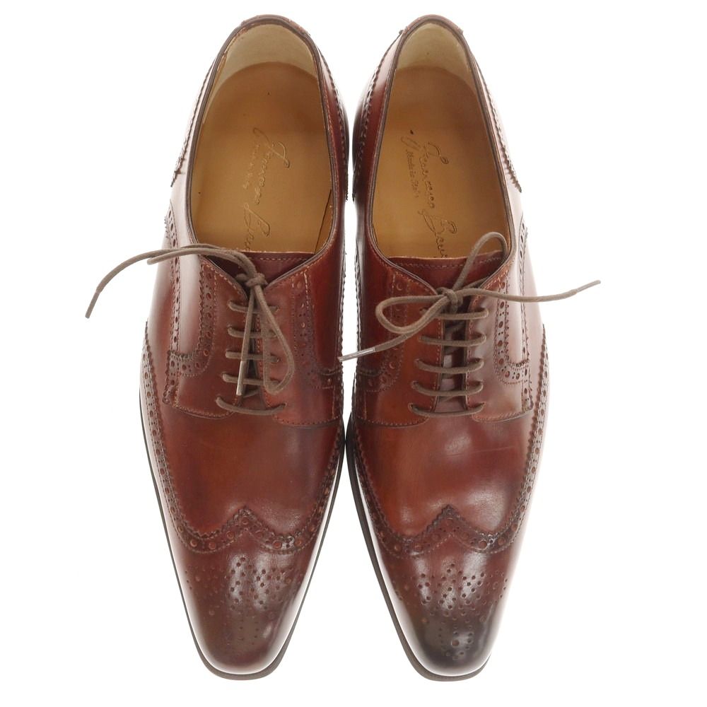 フランチェスコ ベニーニョ BENIGNO ウイングチップ ドレスシューズ ブラウン サイズ7 メンズ