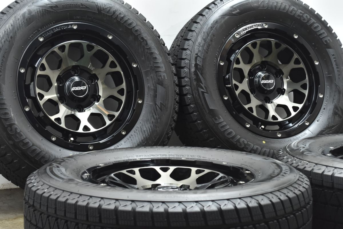 バリ溝 RAYS デイトナ M9 17in 8J 20 PCD139.7 ブリヂストン ブリザック DM-V3 265 65R17 プラド ハイラックス サーフ