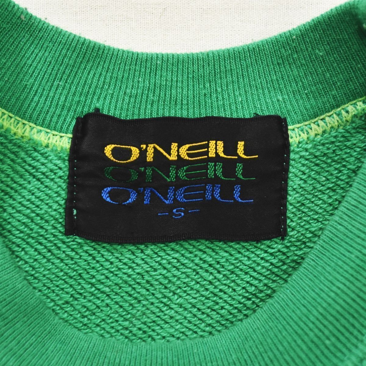希少 90s 00s 古着 ヴィンテージ 企業ロゴ スウェット 刺繍 XL 水色 希少】 80s90sヴィンテージ オニール ONEIL 刺繍ロゴ スウェット