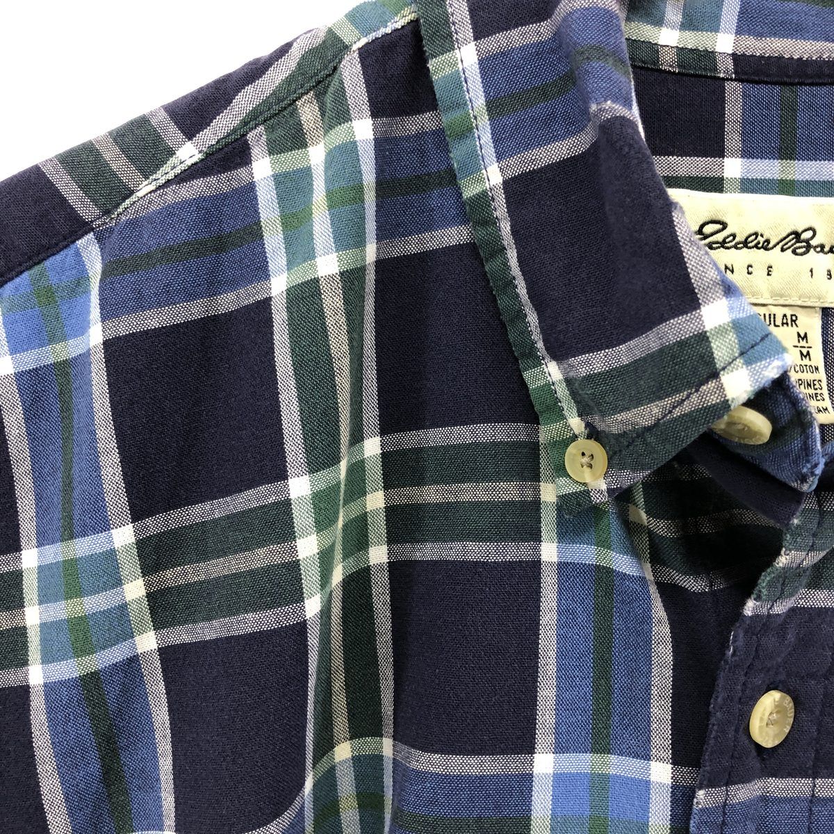 古着 エディーバウアー Eddie Bauer チェック柄 半袖 ボタンダウンシャツ メンズM相当 /eaa553604 Eddie Bauer - エディー・バウアー 半袖シャツ チェック柄