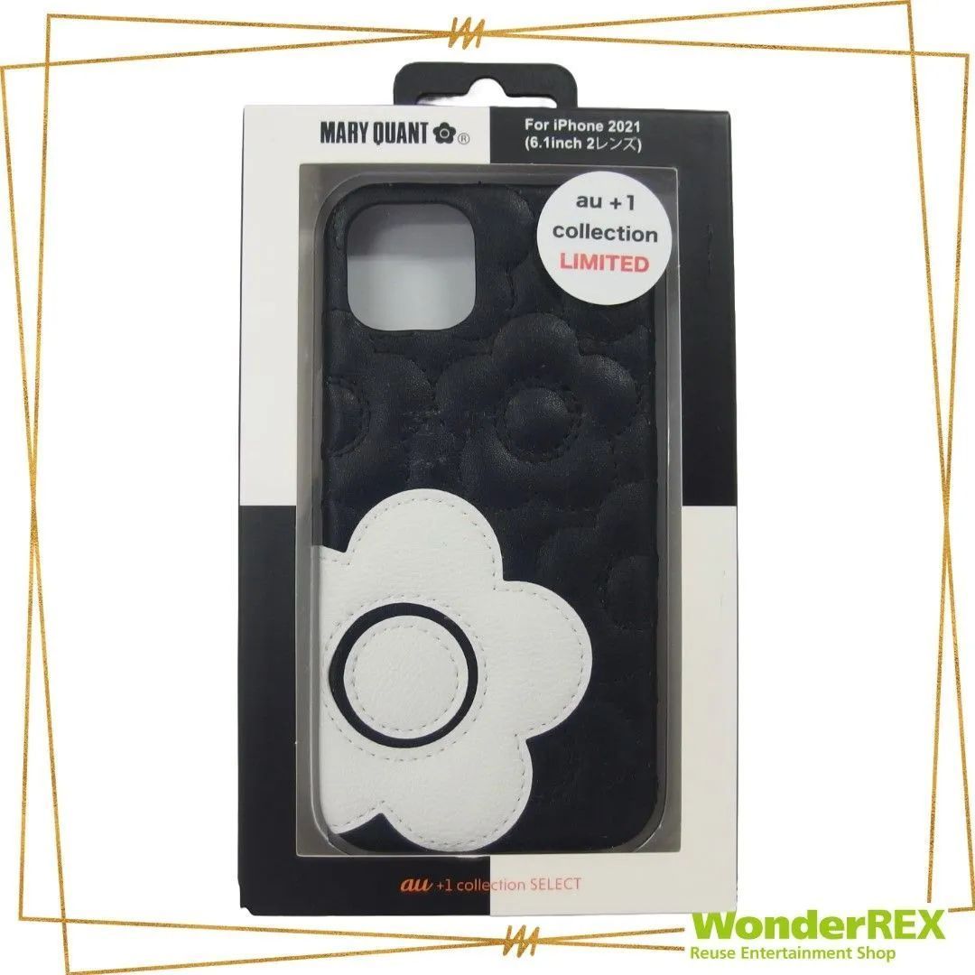 MARY QUANT【iPhone13】デイジー キルティング バックケース R21H016K ブラック マリークワント