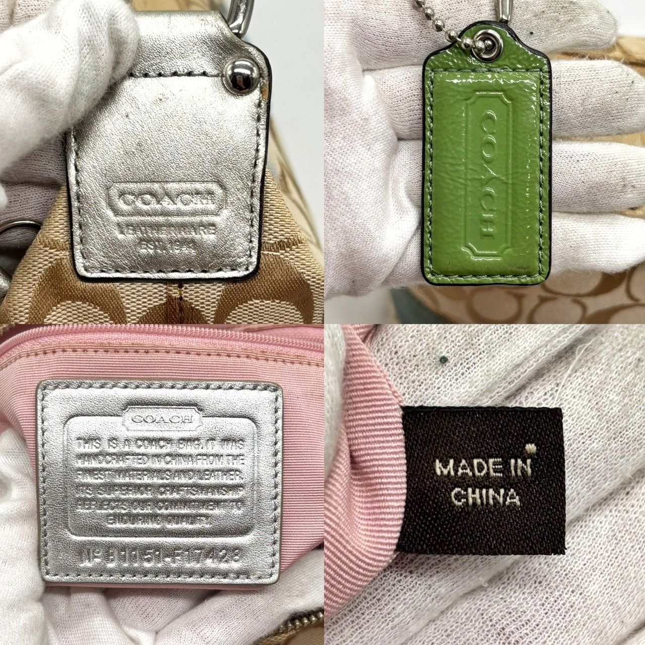良品】 COACH コーチ ワンショルダーバッグ トートバッグ パッチワーク 