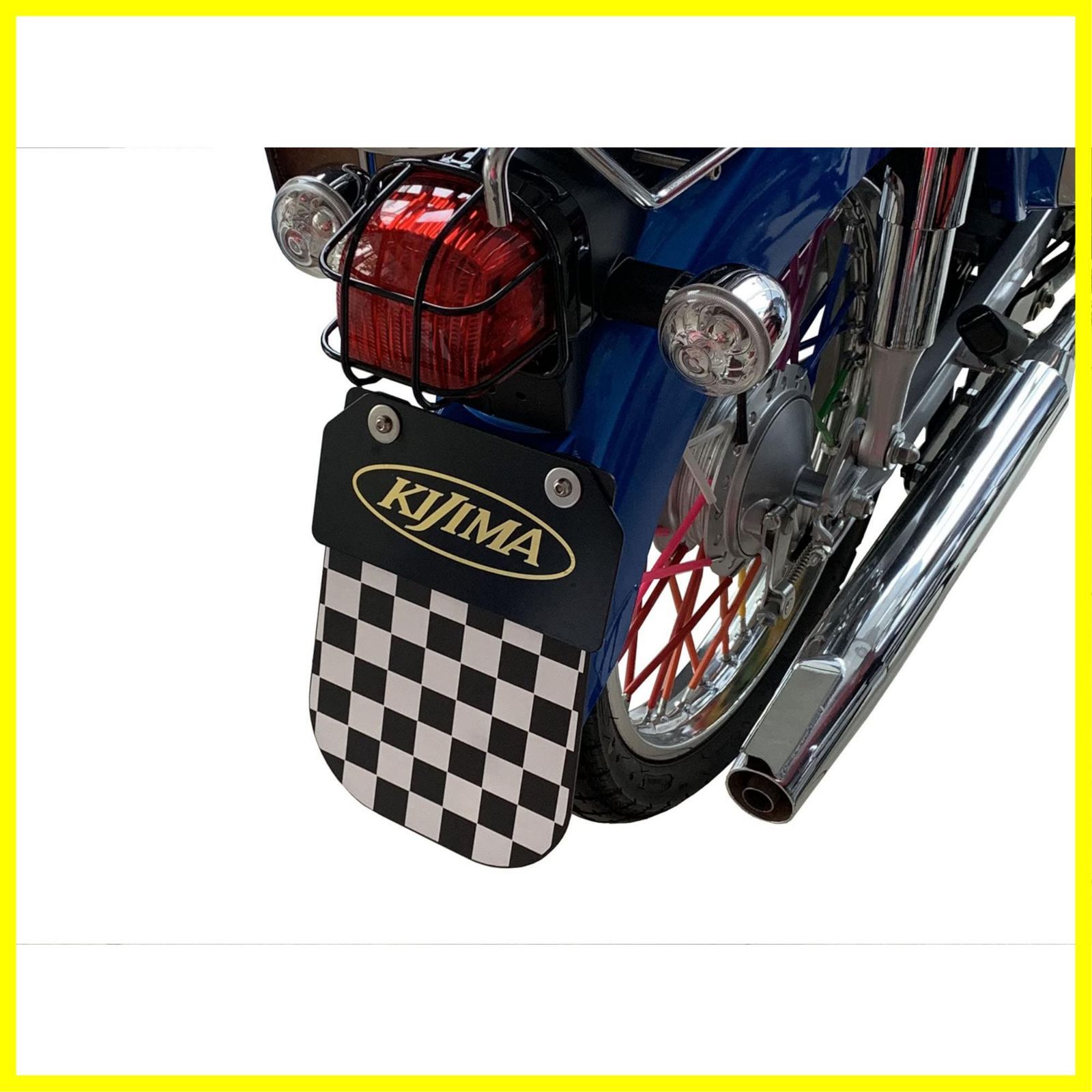 ピッチ120mm 188×165mm チェッカーパターン 汎用品 フェンダーフラップ バイクパーツ バイク 206-9060 (kijima) キジマ  - メルカリ