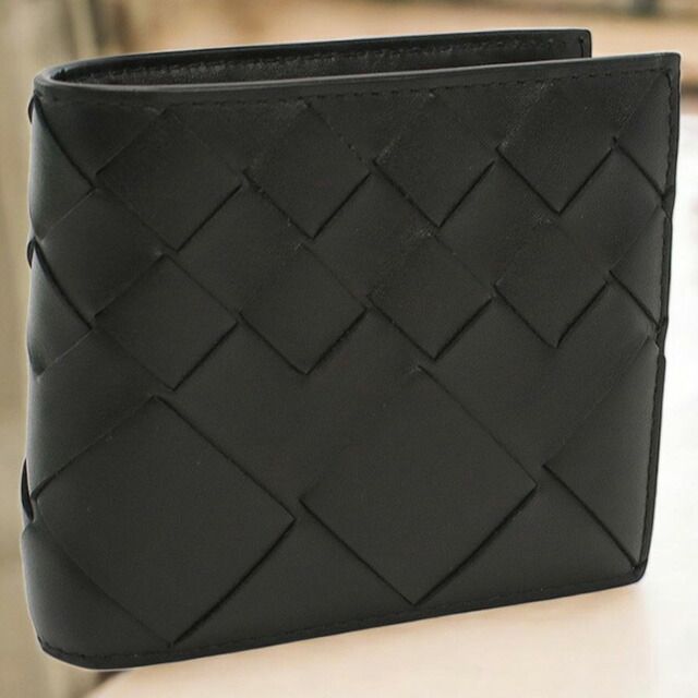 ボッテガヴェネタ BOTTEGA VENETA 二折財布小銭入付き メンズ  イントレチャート 二つ折りウォレット