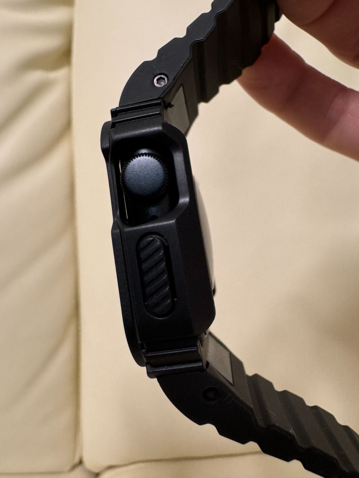 マグネットアップルウォッチ Apple Watch バンド ラバーバンド 黒色