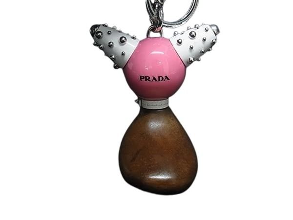 PRADA プラダ キーホルダー TRICK ROBOT 1TR062 ピンク ホワイト