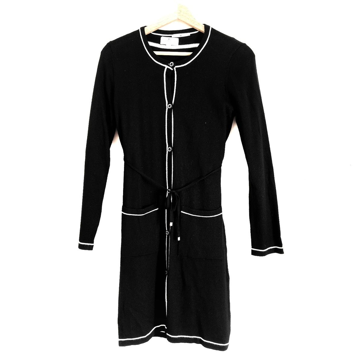 COURREGES クレージュ ワンピースセットアップ レディース - 黒×白 ニット|ボーダー