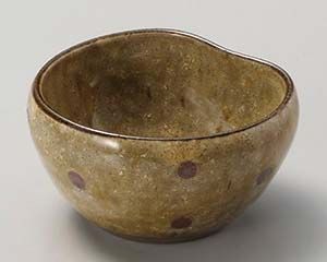 和食器 イ063-038 黒土一つ押し黄小鉢