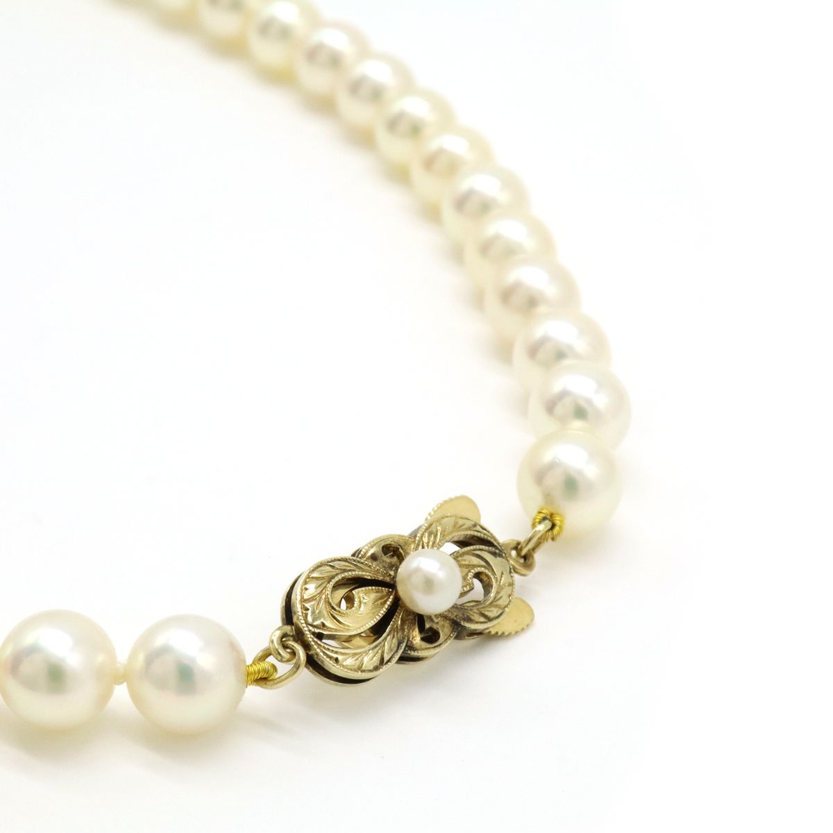 MIKIMOTO ミキモト パール ネックレス チョーカー 真珠 52玉 6.5m/m  