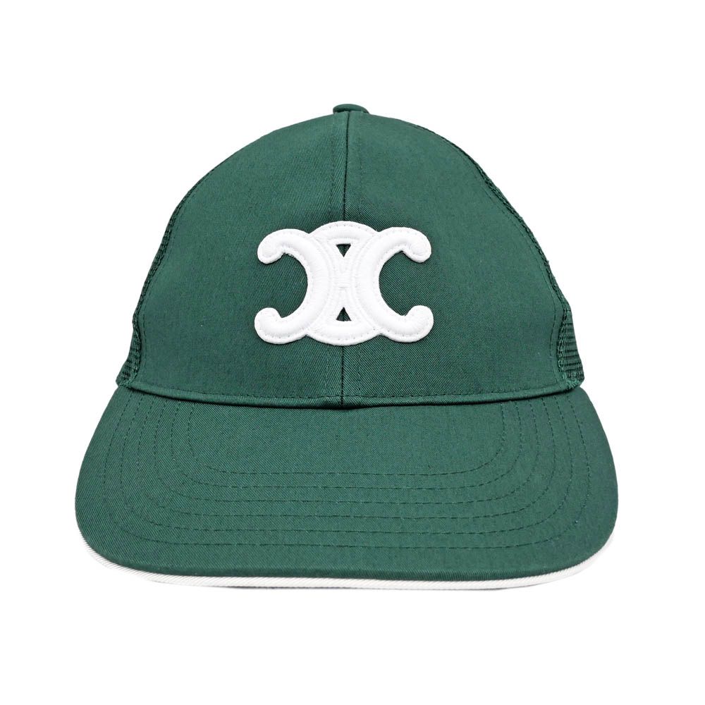 名東 セリーヌ トリオンフロゴ メッシュCAP Mサイズ 2AUN8969P グリーン 緑 帽子 キャップ