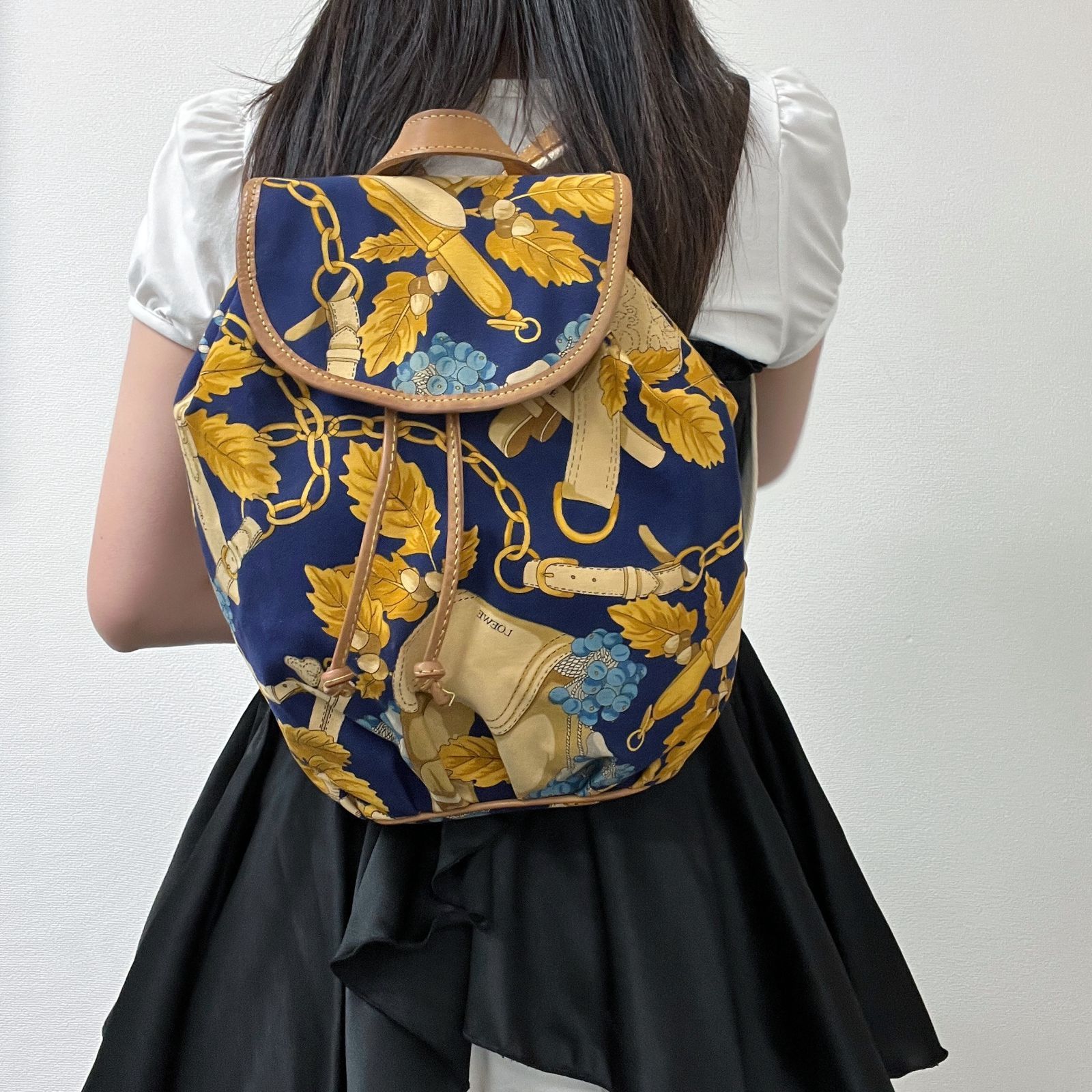 中古】LOEWE ロエベ アナグラム リュックサック バックパック