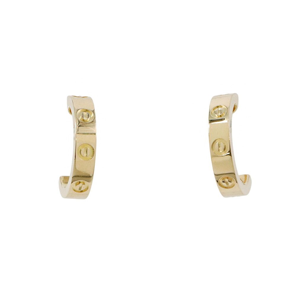（直営店）Cartier ゴールド フープイヤリング ミニモデル CRB8028800 - LOVE フープ イヤリング、スモールモデル