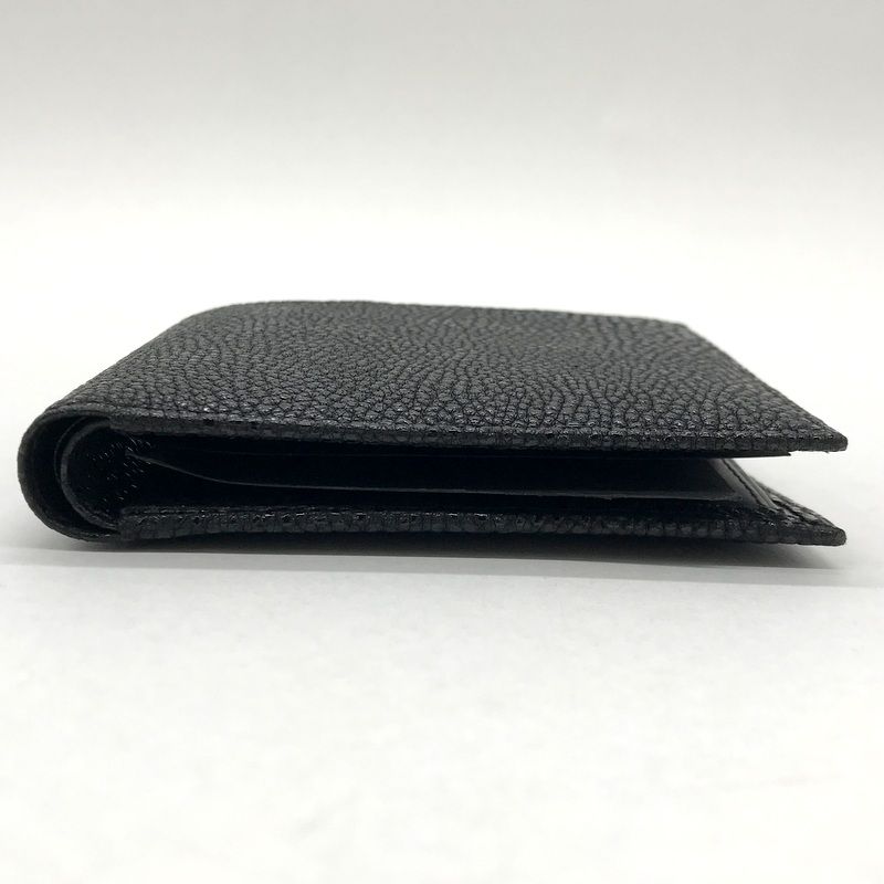 L05202 未使用品 Mikado 黒桟革 レザーウォレット 2つ折り財布 Amazon | [ミカド] 財布 メンズ 二つ折り 小銭入なし 日本製 黒