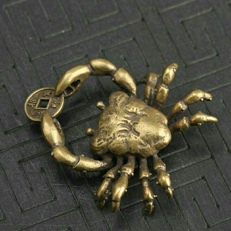 銅細工 カニ 工芸品 横財 将軍 書道具 文房具 装飾品 工芸品 美術品 銅 細工 茶道具 香道具 金銭蟹横財将軍 装飾品 工芸品 置物