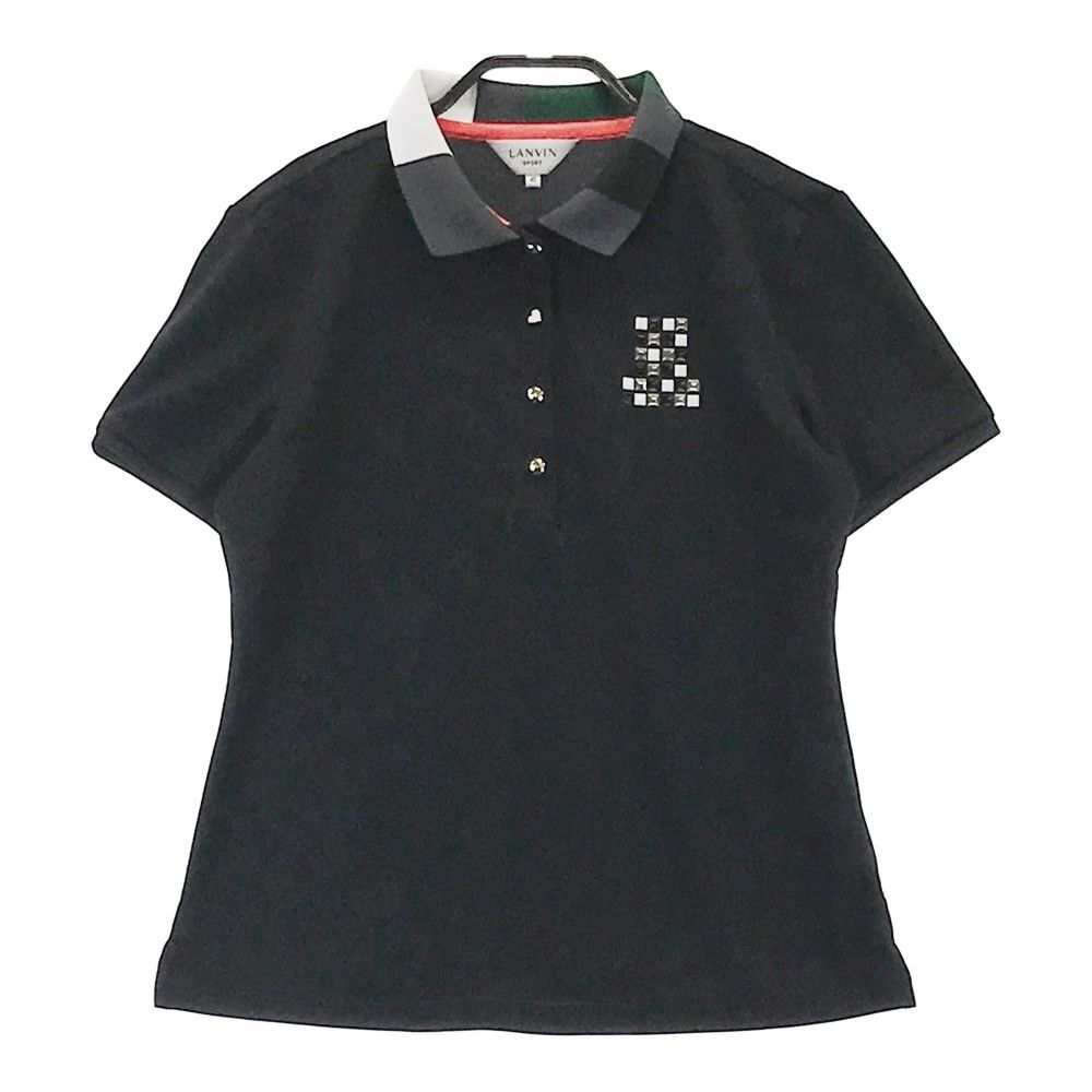 サイズ：40 LANVIN SPORT ランバン スポール  半袖ポロシャツ  ブラック系 [240101288112]# ゴルフウェア レディース ストスト
