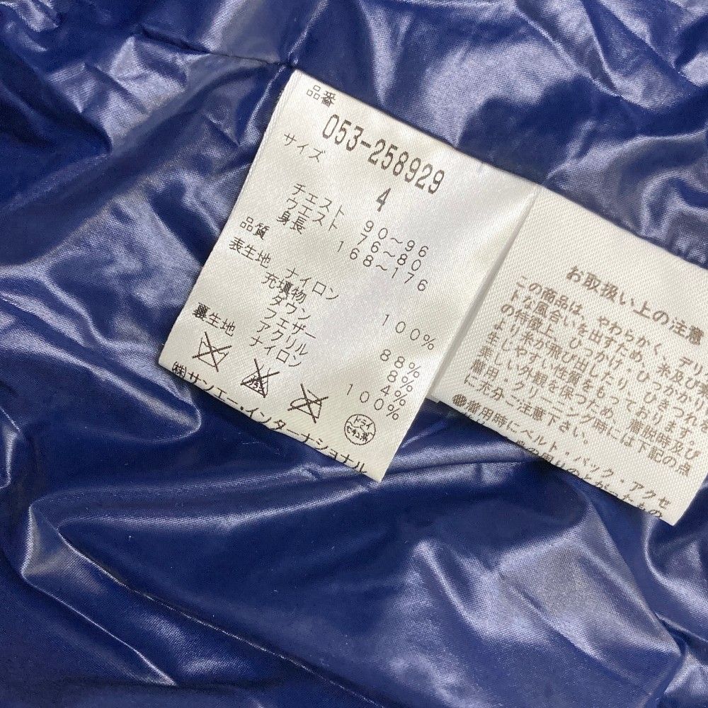 サイズ 4 PEARLY GATES パーリーゲイツ ダウン ジップベスト ネイビー系 240101492793 ゴルフウェア メンズ ストスト MEBLE-SODAR_PL