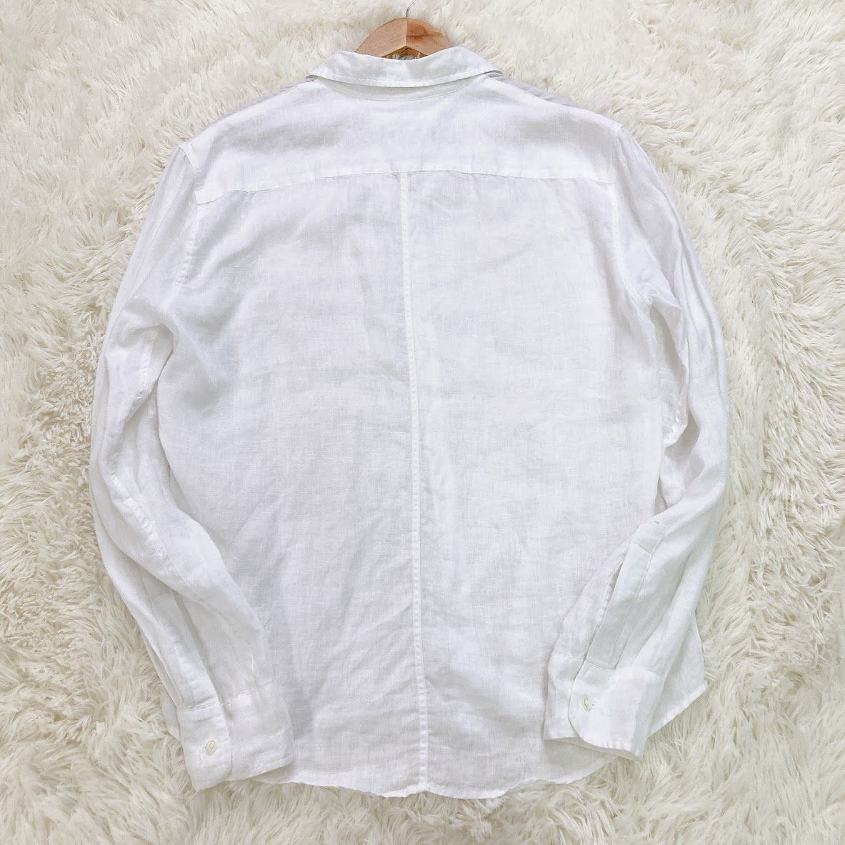 【希少サイズ】フランクアンドアイリーン　PAUL　リネンシャツ　XL相当　長袖 ✨希少 美品✨ フランクアンドアイリーン リネンシャツ PAUL XL