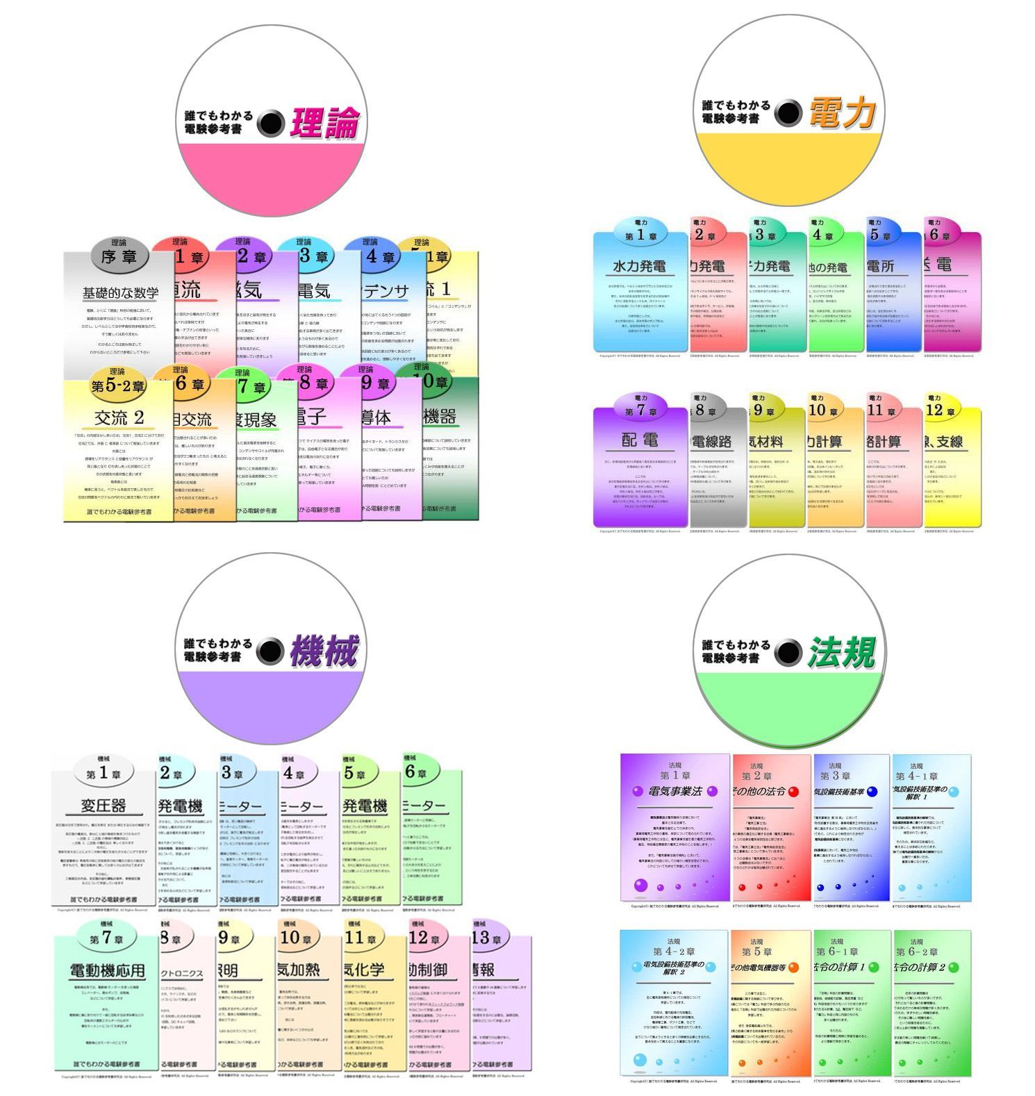 誰でもわかる電験参考書 ４科目セット 〜電気初心者の方にお薦めの参考