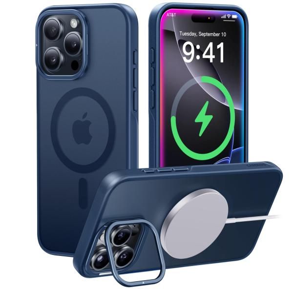 （ブルー） ケース iPhone12ProMax CASEKOO 用 スタンド機能・Magsafe対応CASEKOO iPhone12ProMax 用 ケース 隠し