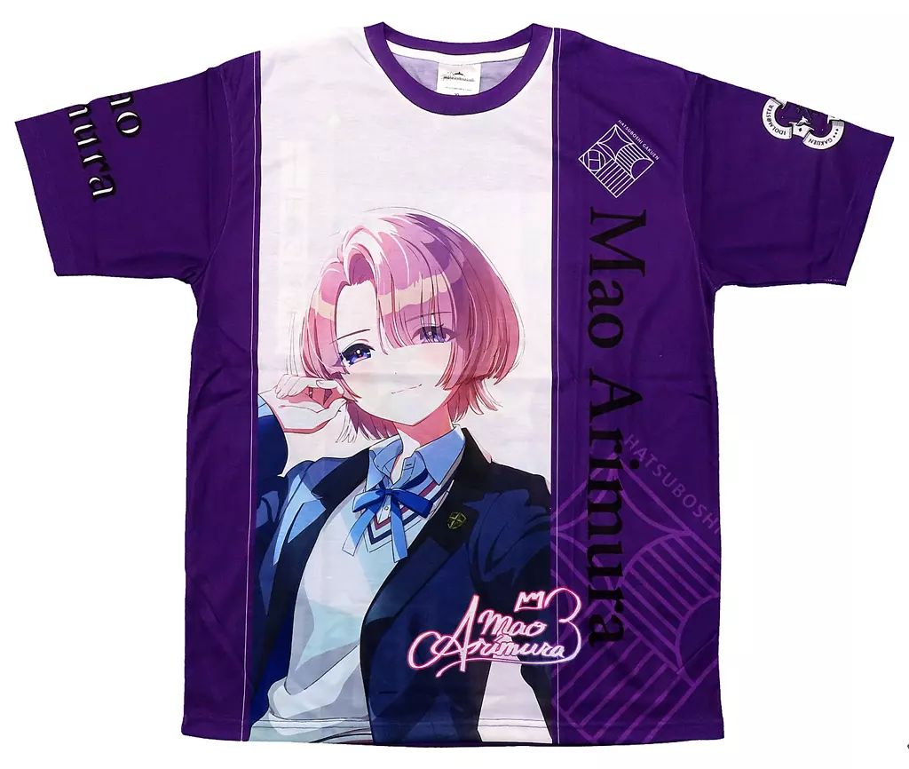 中古】Tシャツ 有村麻央 公式フルグラフィックTシャツ パープル XL