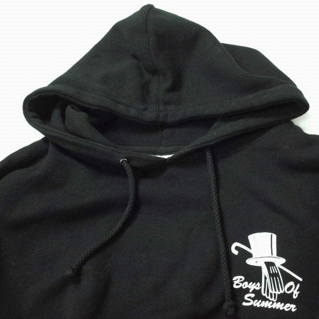 BOYS OF SUMMER x Better Gift Shop ボーイズオブサマー ベターギフトショップ 別注 Cats Hooded Sweatshirt Playbill 裏起毛 スウェットプルオーバーパーカー XL BLACK HOODIE