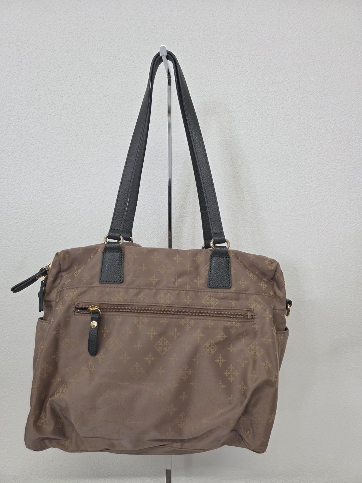 russet ラシット モノグラム トートバッグ ブラウン×ブラック ナイロン 