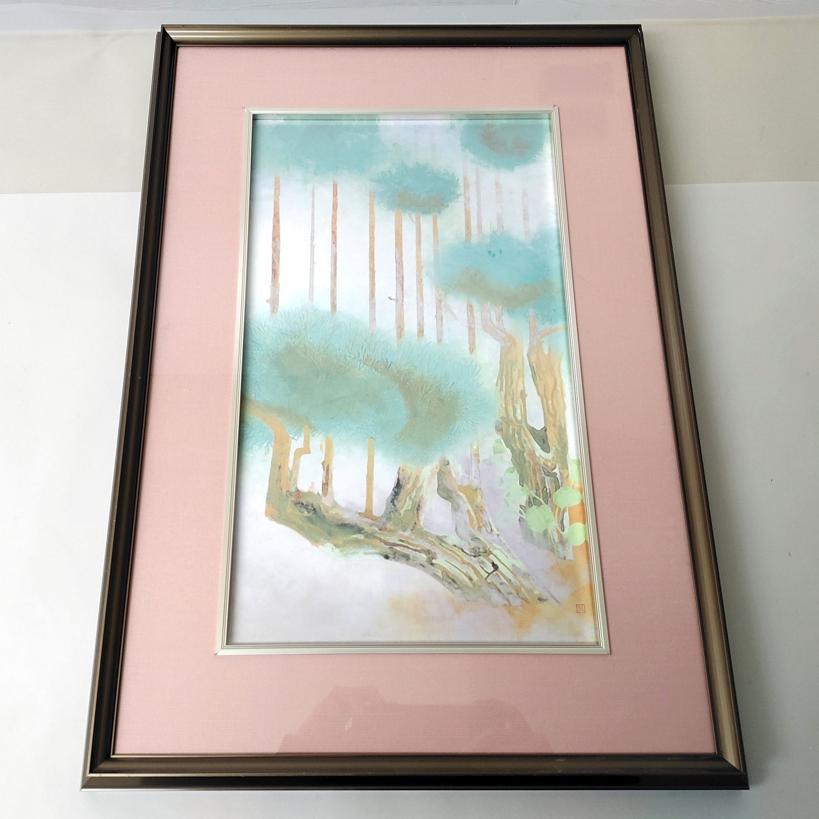激安正規品 奥村土牛・『北山杉』・アートレリーフ・複製画・No.230316-09 絵画
