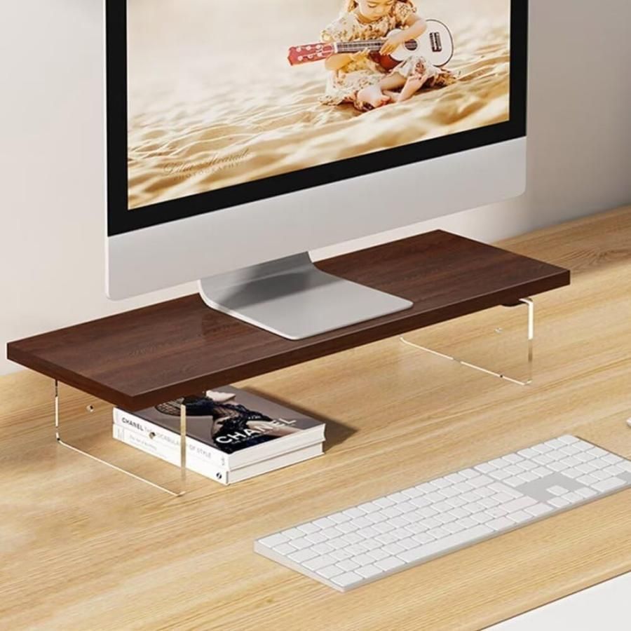 モニター台 机上台 パソコン台 卓上 モニタースタンド PC台 机上ラック 70cm横幅 木製天板 安定 頑丈 耐荷重25kg 卓上収納 整理整頓
