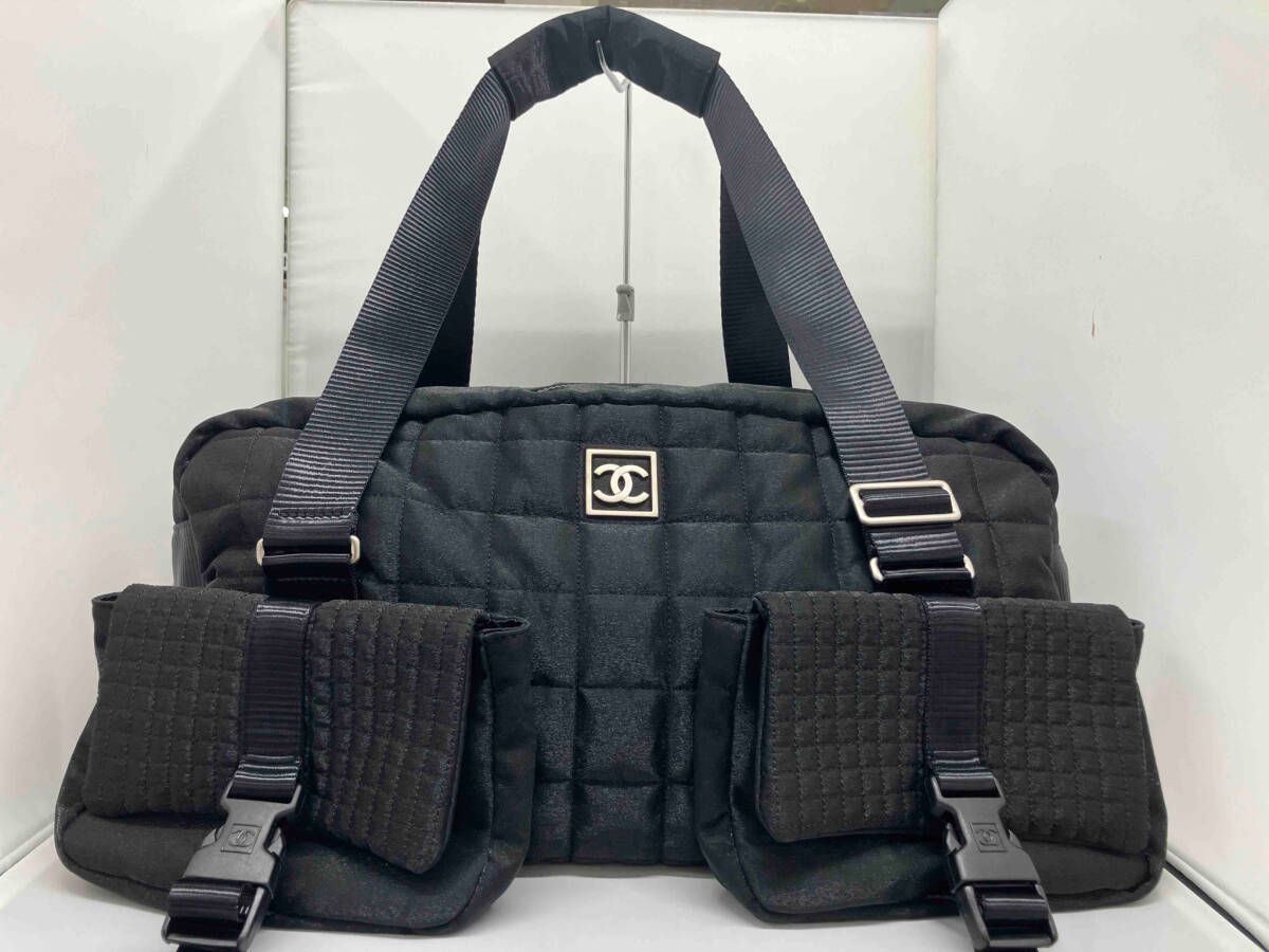 CHANEL シャネル チョコバー ボストンバッグ 10977002 ブラック