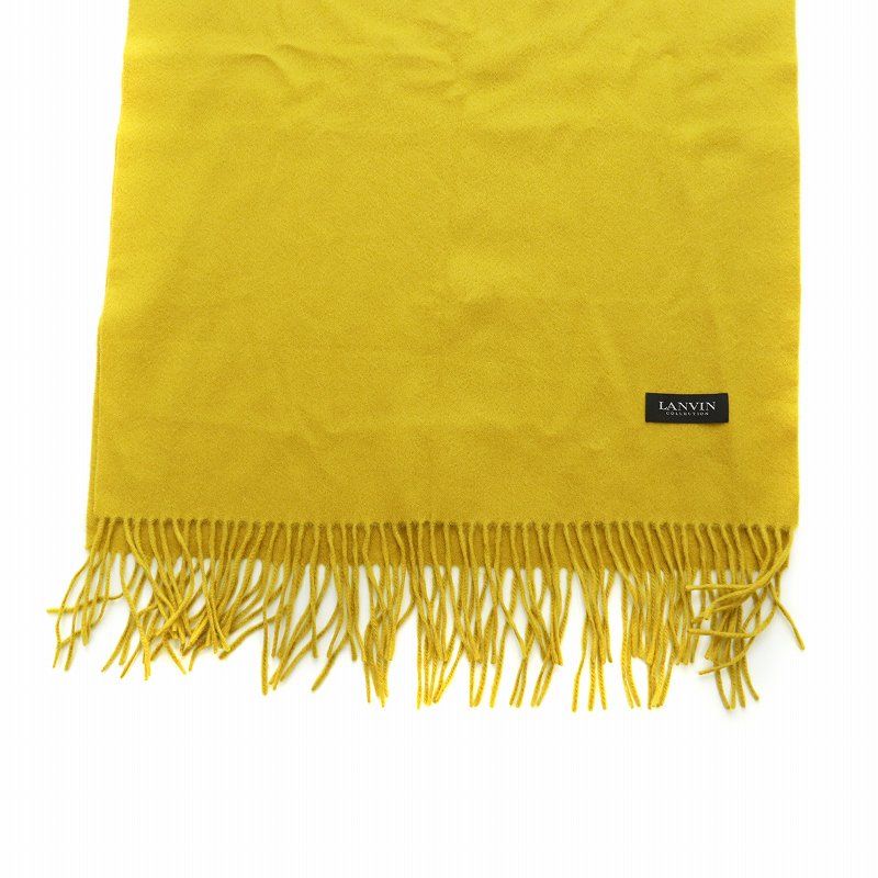 未使用品☆LANVIN ベージュ カシミヤ ストール フリンジ付き 未使用品☆LANVIN ベージュ カシミヤ ストール フリンジ付き