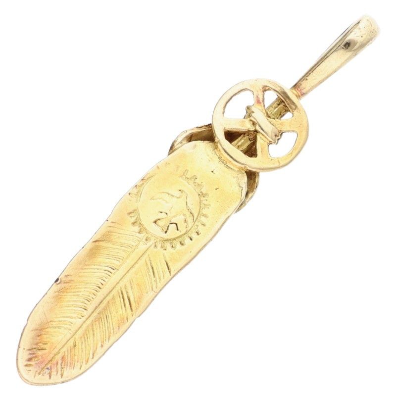 ゴローズ 全金ハートホイールフェザー 小 ネックレストップ