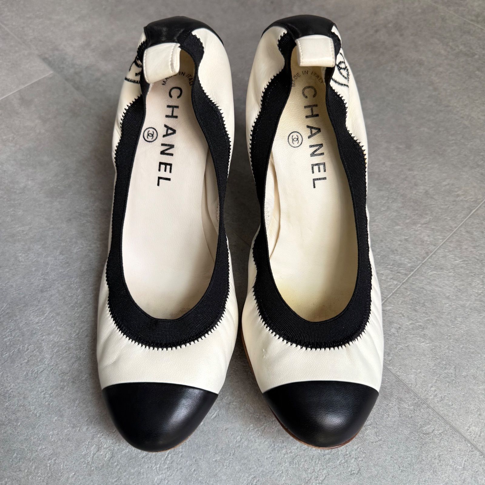 CHANEL シャネル ココマーク バレエシューズ パンプス レザー