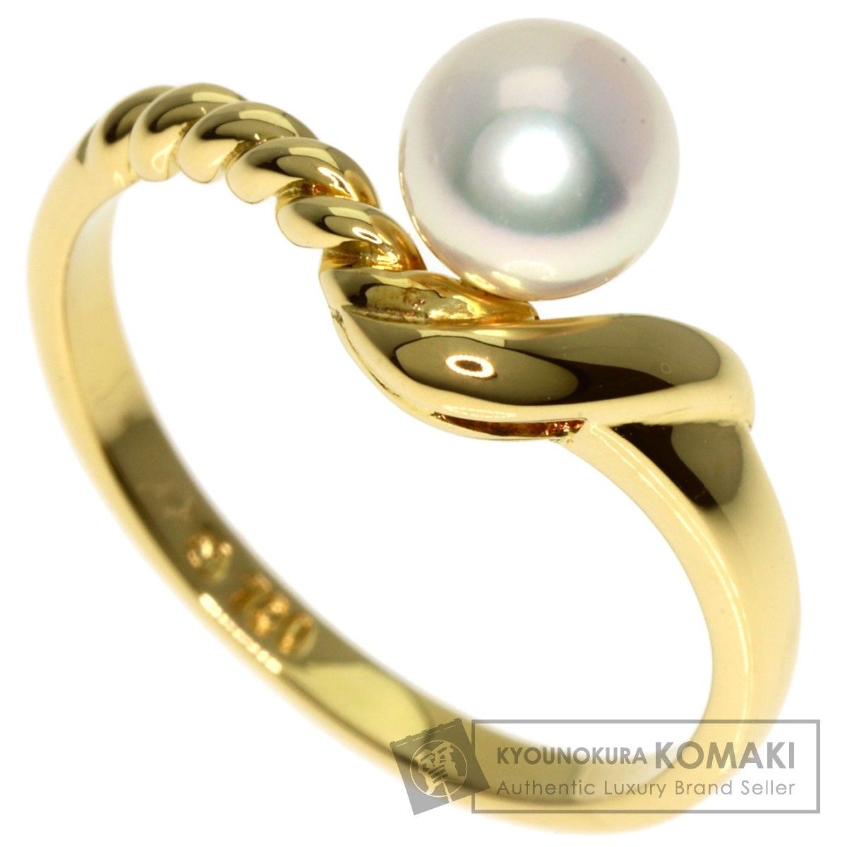 MIKIMOTO ミキモト アコヤパール 真珠 リング・指輪 K18YG レディース ...