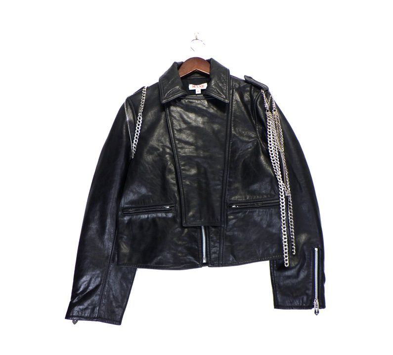 エムエーエスユー MASU MPFW-BL0524 WEB SINGLE RIDERS JACKET ウェブ シングル レザー ライダース ジャケット 40284
