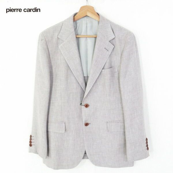 80%OFF 訳あり ピエールカルダン pierre cardin ジャケット BB4 MJK1583 Lサイズ ラベンダー メンズ テーラードジャケット ウール×麻×シルク エルメネジルドゼニア生地 ブレザー 春夏 652-03J