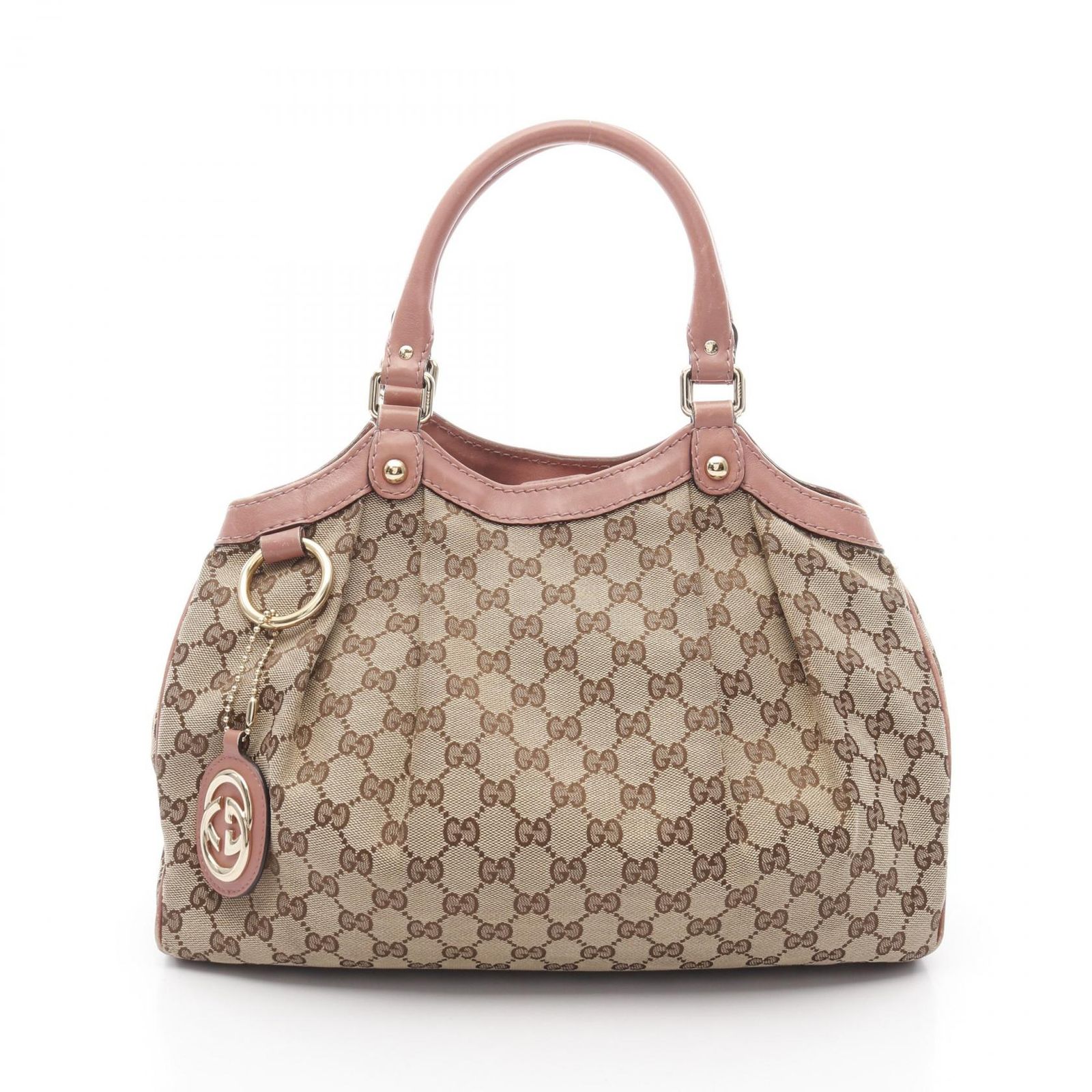 スーキー GGキャンバス ハンドバッグ グッチ GUCCI レディース ピンク 