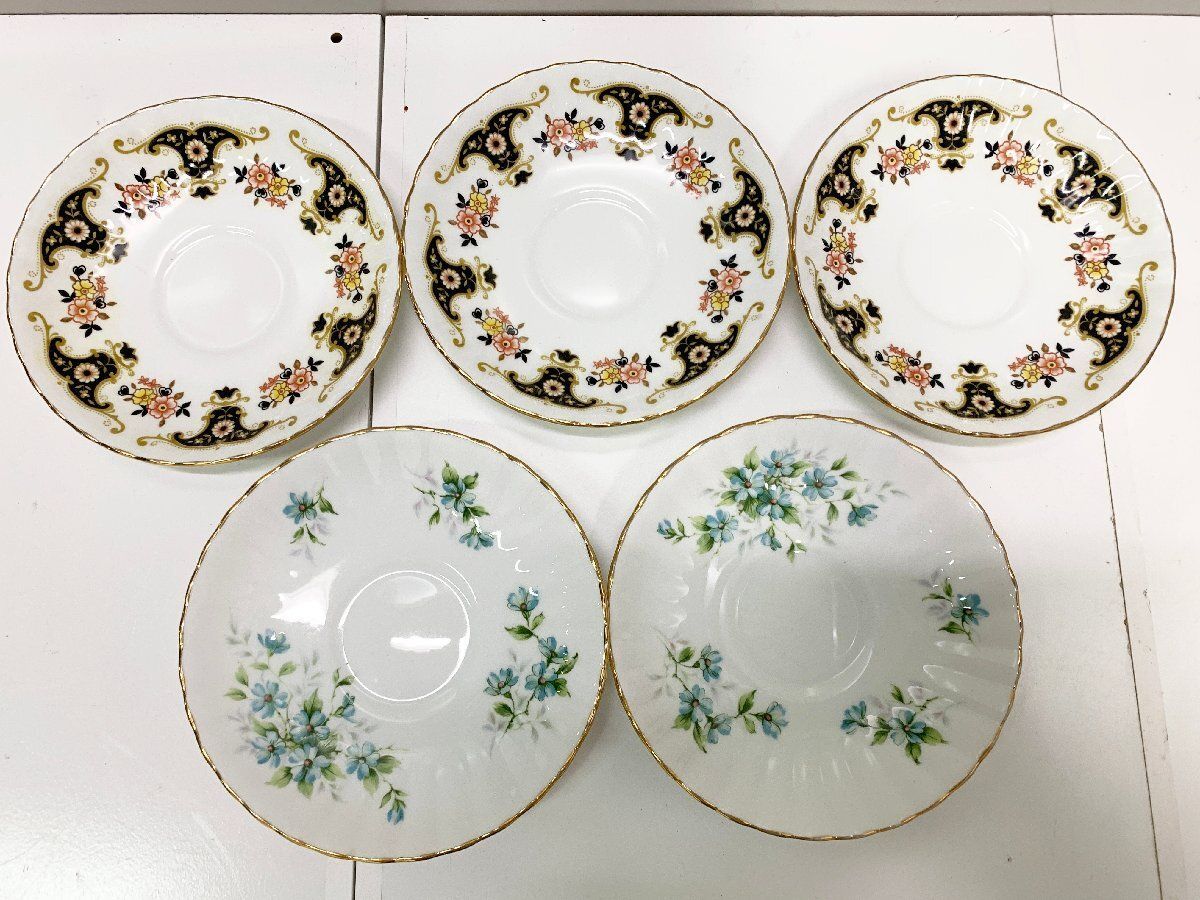 ロイヤルスタッフォード ROYAL STAFFORD ソーサー お皿 5枚セット COQUETTE プレート BALMORAL 小皿 洋食器 陶器 金彩 英国製 他384