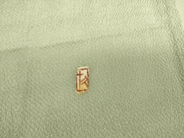 平和屋着物▽加賀友禅の巨匠 初代 由水十久監修 色無地 単衣 柳鼠色 鬼