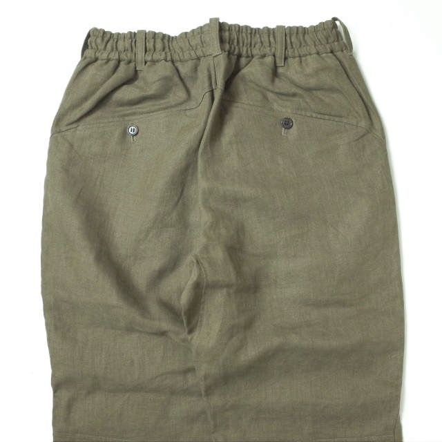 新品 山内 ヤマウチ 22SS 日本製 ヘンプスエード・立体切り替えパンツ 