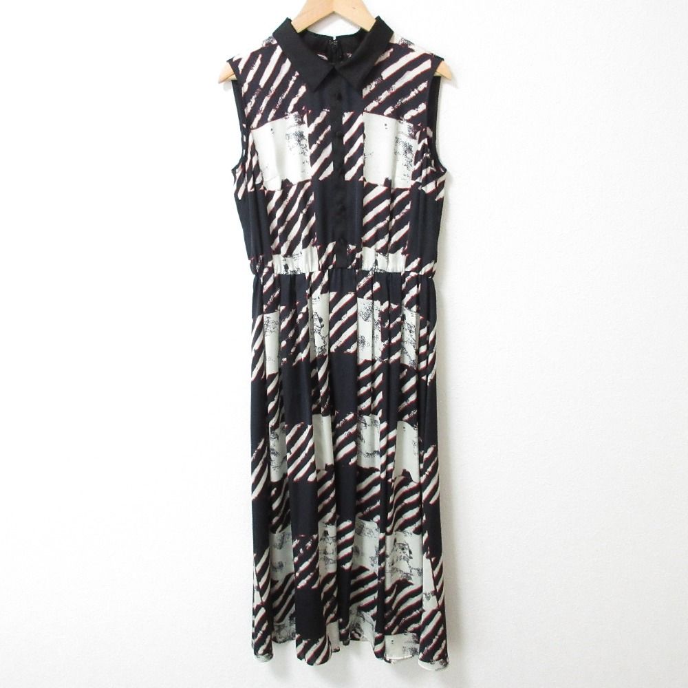 美品 23AW ANAYI アナイ モノトーンチェックプリントシャツ