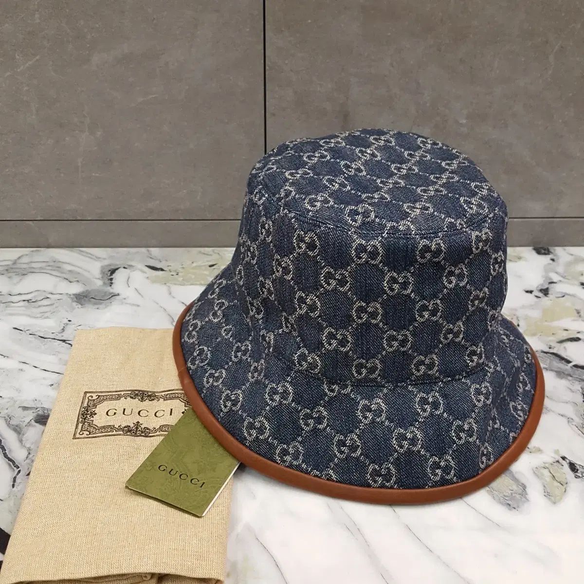 L Size グッチ GG デニム バケットハット