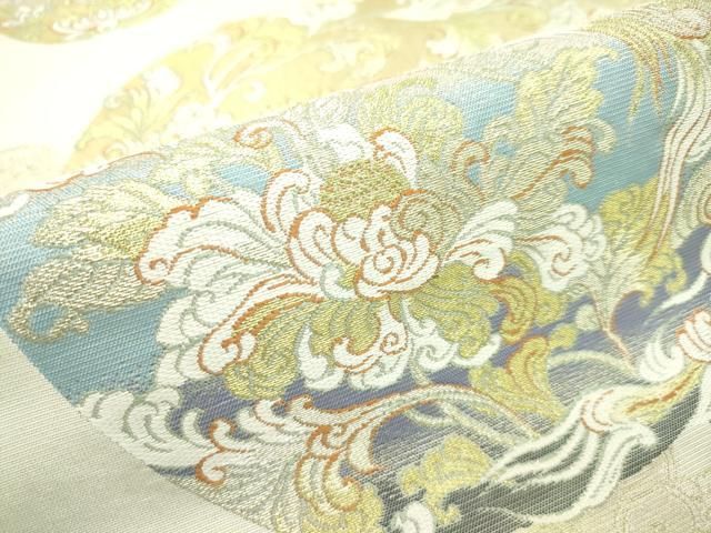 平和屋本店■極上　西陣　川島織物　六通柄　本袋帯　鳳凰草花文　金銀糸　逸品　CZAA1428s5 平和屋本店□極上 西陣 川島織物 六通柄 本袋帯 鳳凰草花文 金銀糸