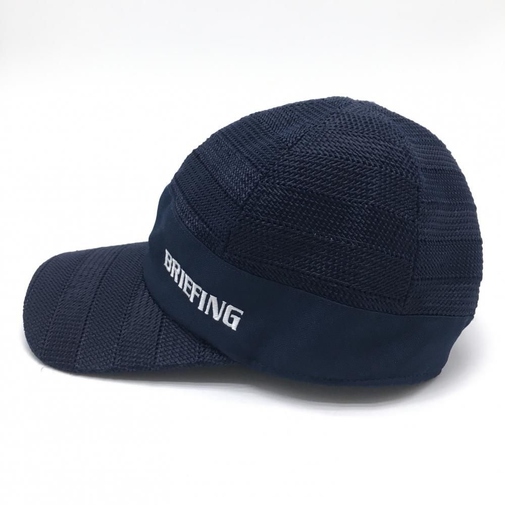 BRIEFING - 【超美品】ブリーフィング ストローキャップ ネイビー ロゴ白 裏地付  FREE  ゴルフウェア 2023年モデル BRIEFING 超美品】ブリーフィング ストローキャップ ネイビー ロゴ白 裏地